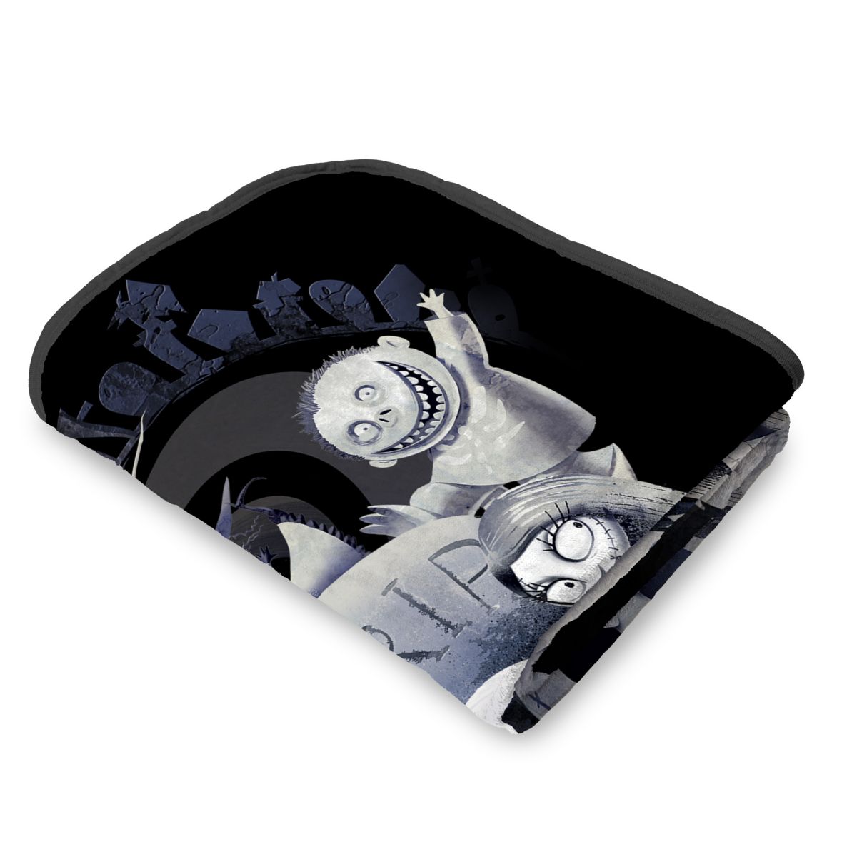 The Nightmare Before Christmas Graveyard Fleece Blanket BLACK AND WHITE