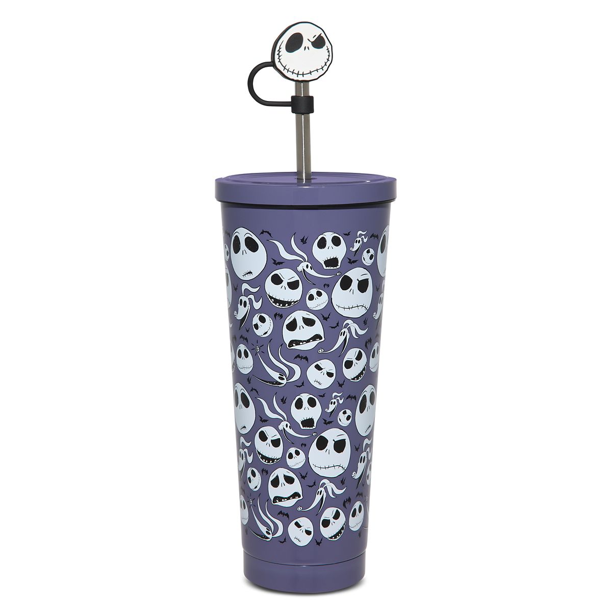 Jack Skellington Cup with Straw - 16 oz. - The Nightmare Before Christmas BLACK AND WHITE