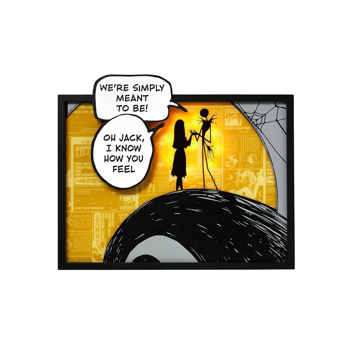 Light-Up Jack Skellington and Sally The Nightmare Before Christmas Sign MULTI-COLOR