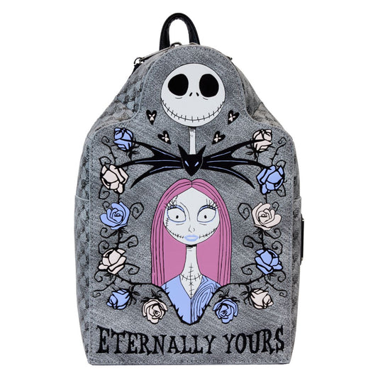 Loungefly Jack Skellington and Sally Gravestone Mini Backpack - The Nightmare Before Christmas GRAY