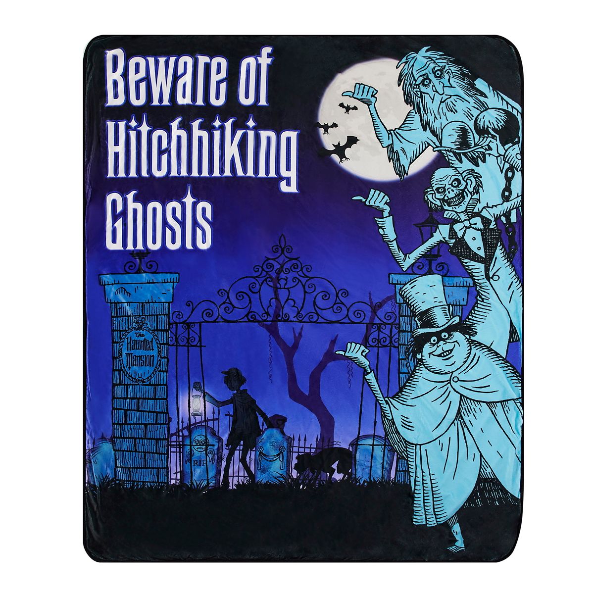 Hitchhiking Ghosts The Haunted Mansion Fleece Blanket - Disney MULTI-COLOR