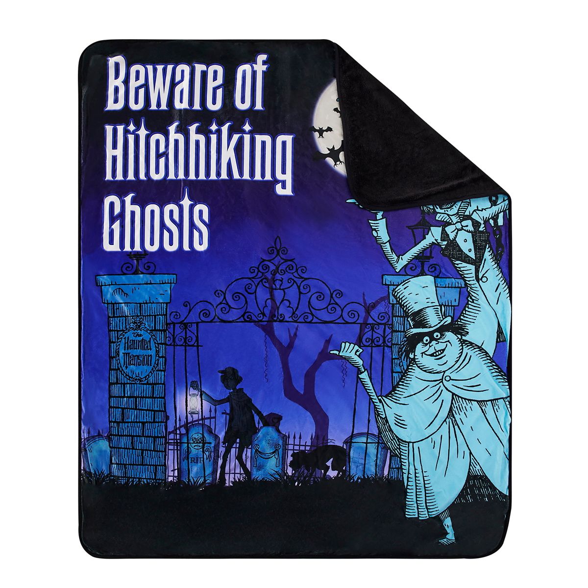 Hitchhiking Ghosts The Haunted Mansion Fleece Blanket - Disney MULTI-COLOR