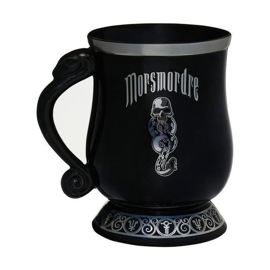 Molded Death Eater Coffee Mug 30 oz. - Harry Potter BLACK AND SILVER