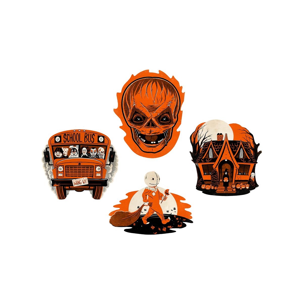 Glow in the Dark Decor-Trick 'r Treat ORANGE
