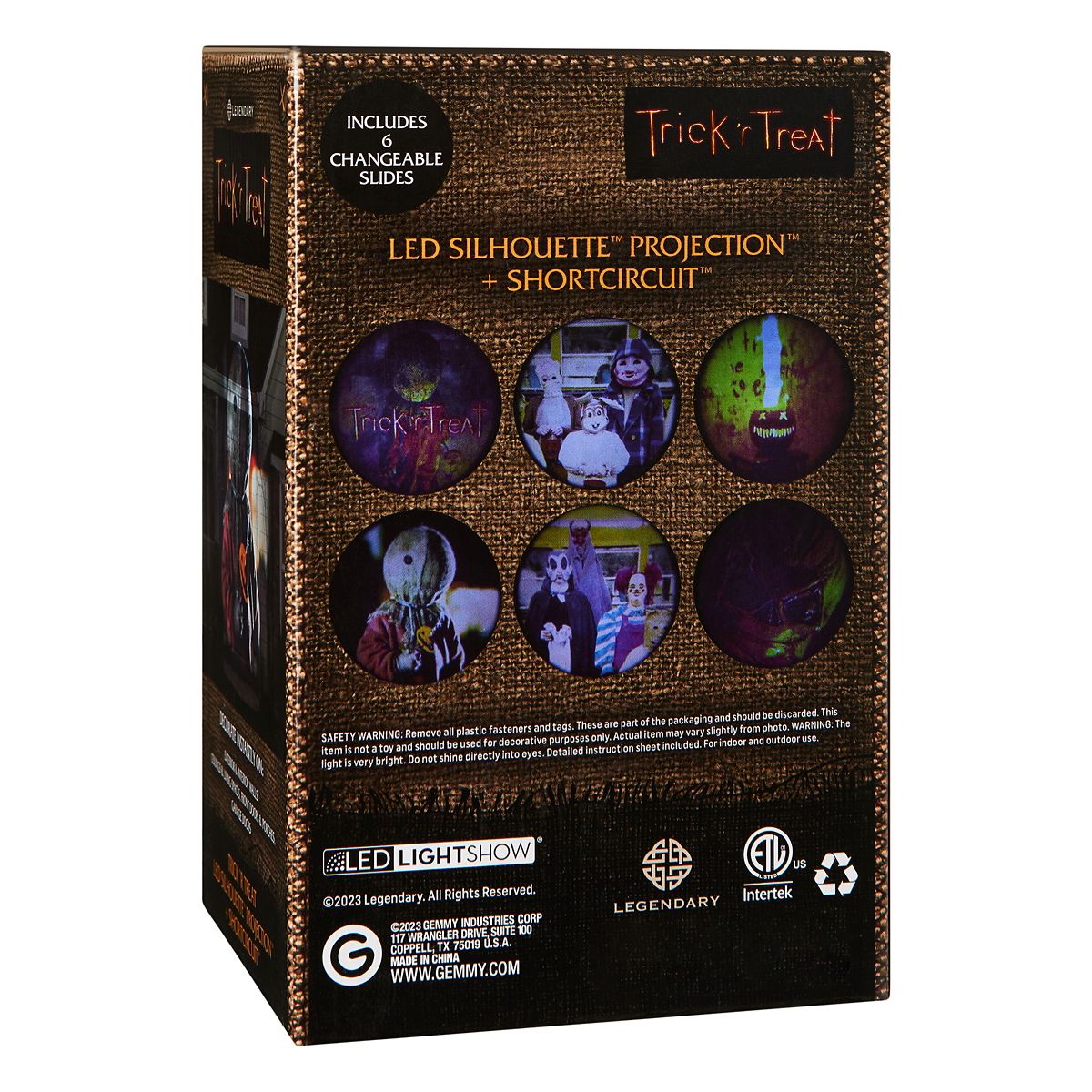 LED Trick 'r Treat Slides Projection Spotlight MULTI-COLOR