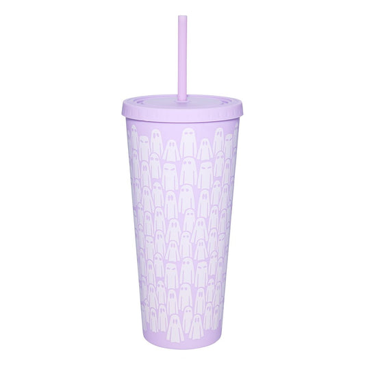 Purple Ghost Cup with Straw - 20 oz. PURPLE