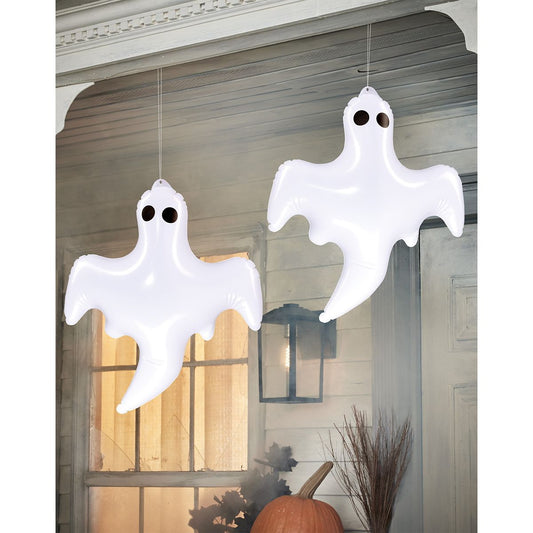 Inflatable Hanging Ghosts 2 Pack WHITE