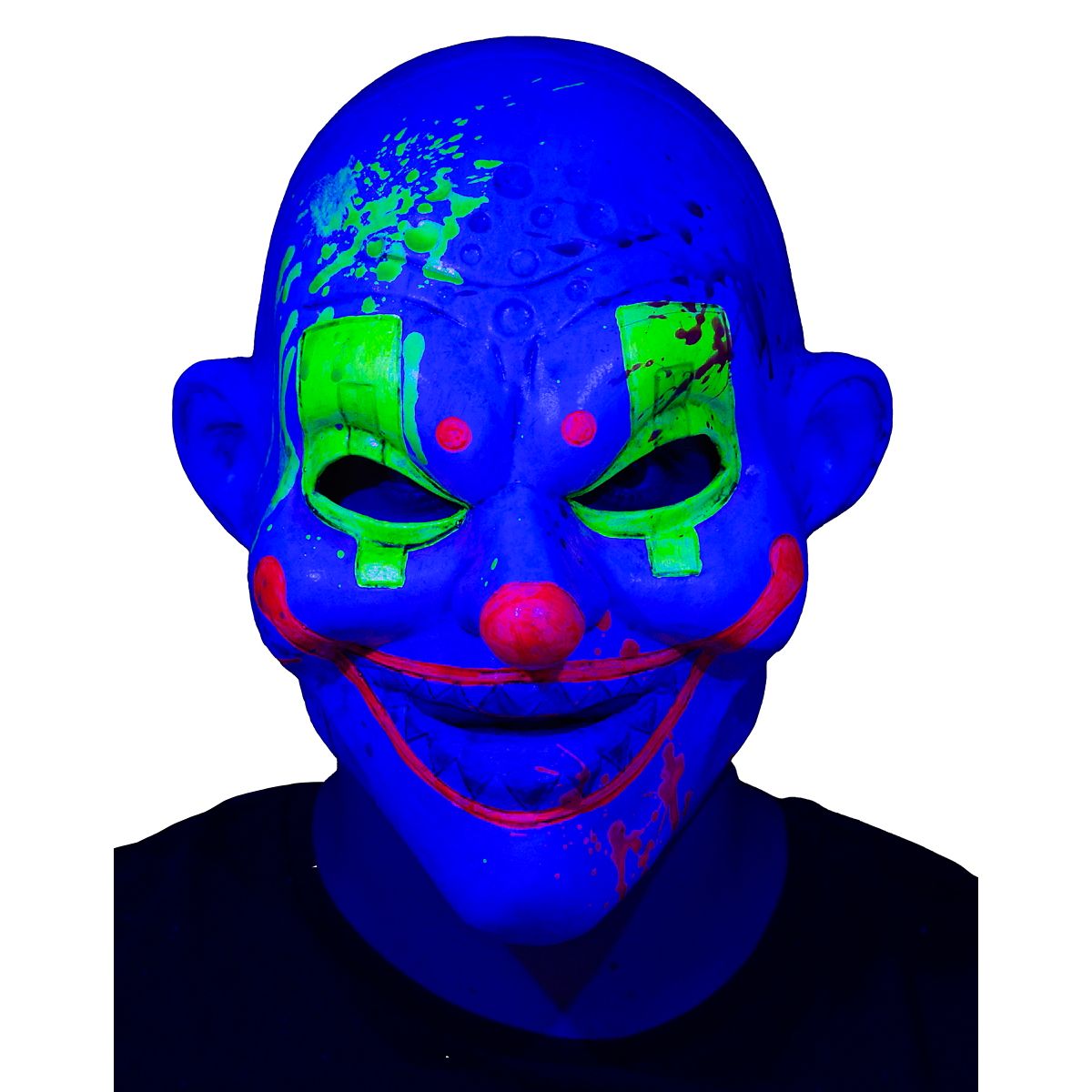 Black Light Neon Clown Full Mask