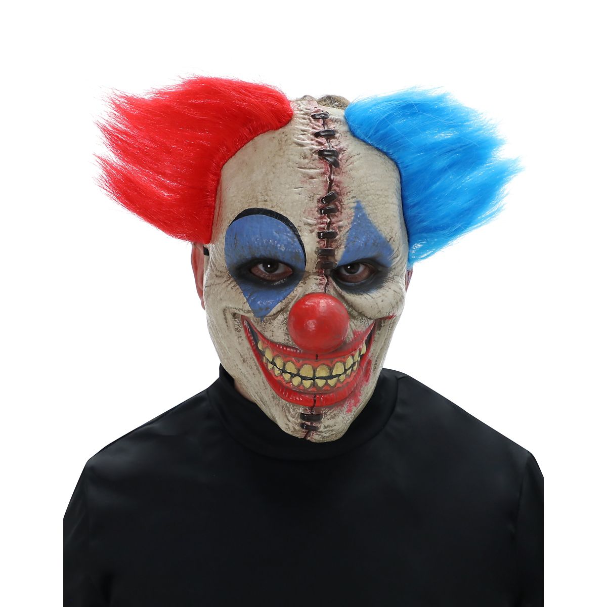 Double Vision Clown Half Mask WHITE