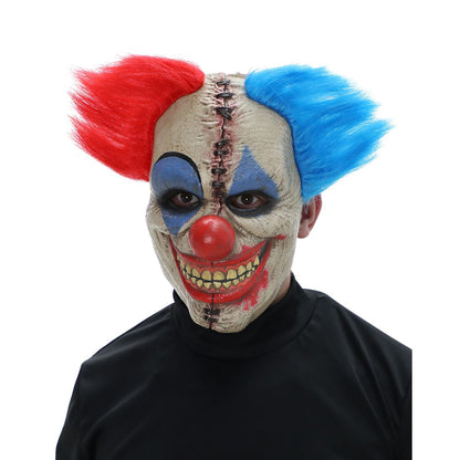 Double Vision Clown Half Mask WHITE