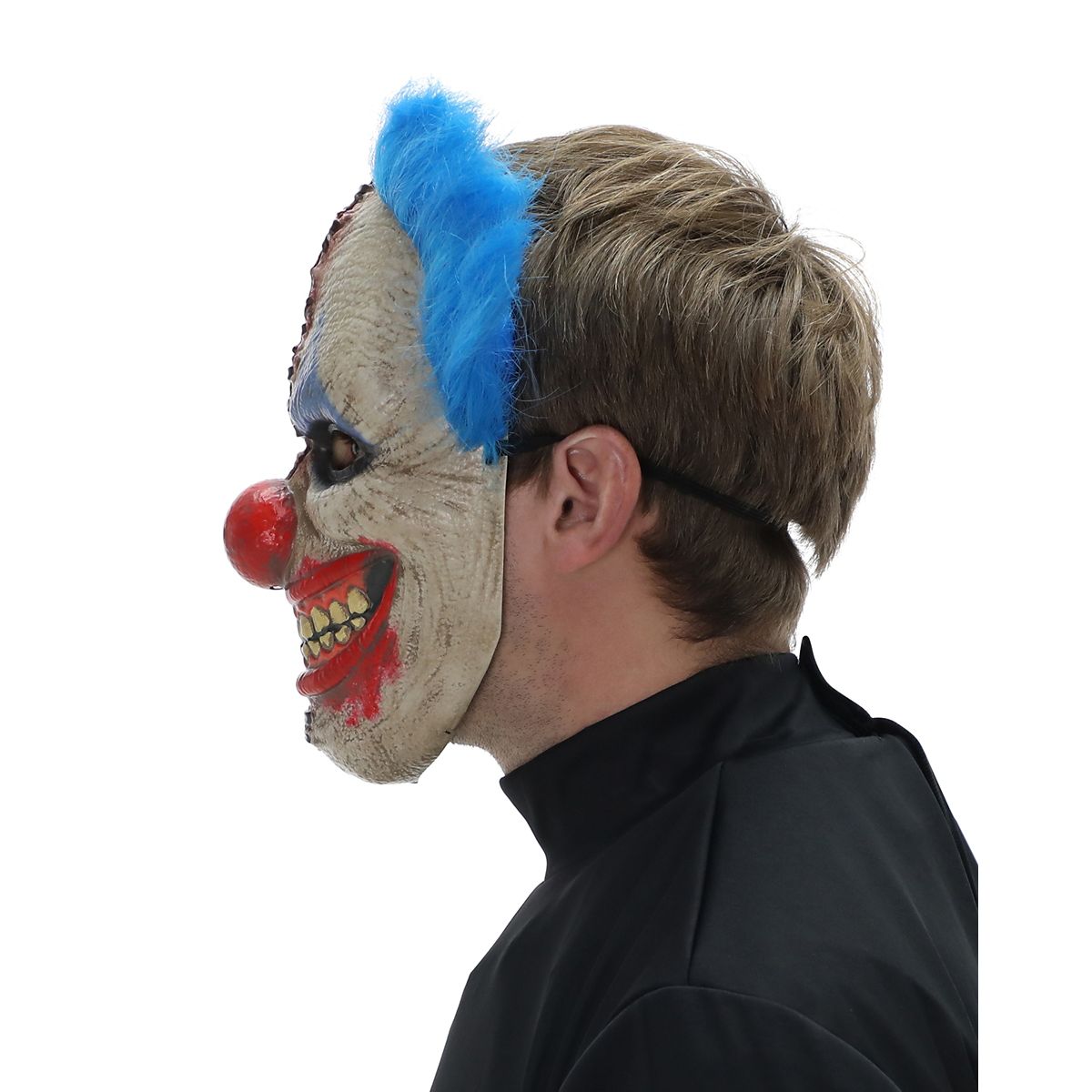 Double Vision Clown Half Mask WHITE