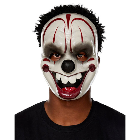 Vintage Scary Clown Half Mask MULTI-COLOR
