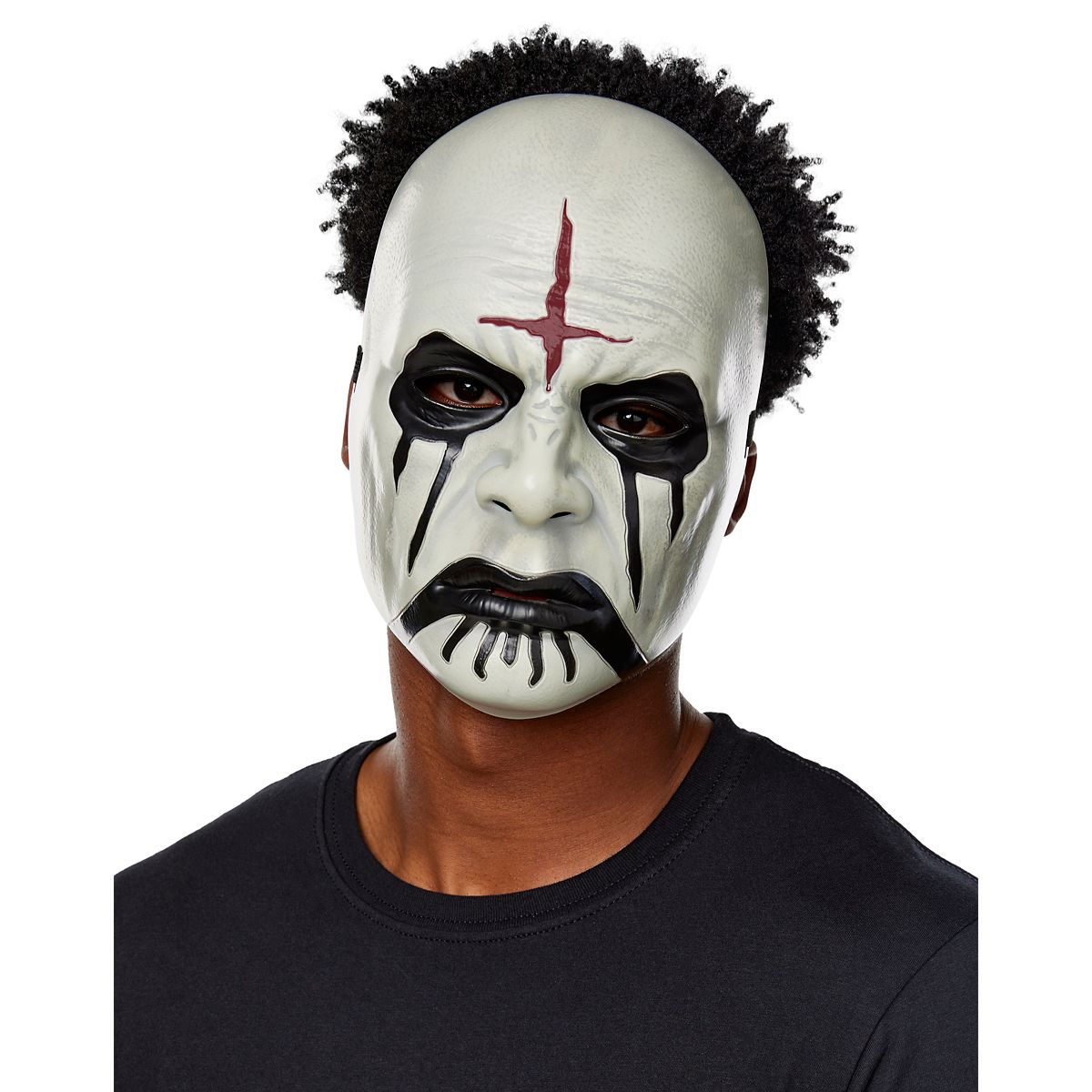 Unholy Priest Half Mask BLACK AND WHITE