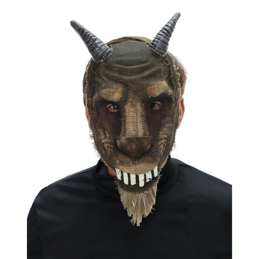 Bloody Burlap Goat Half Mask BROWN