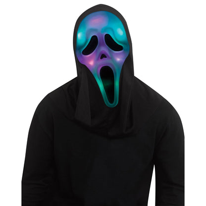 Light-Up Ghost Face Color Changing Half Mask MULTI-COLOR