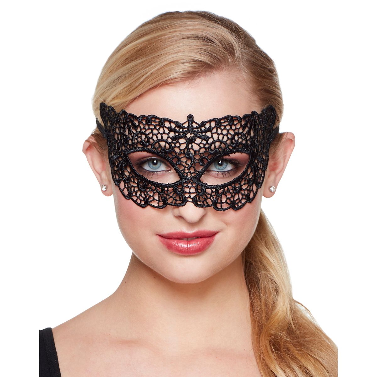Lace Eye Half Mask BLACK