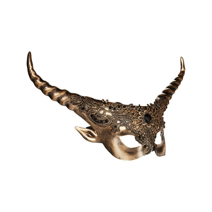 Gold Horned Masquerade Eye Mask BLACK/GOLD