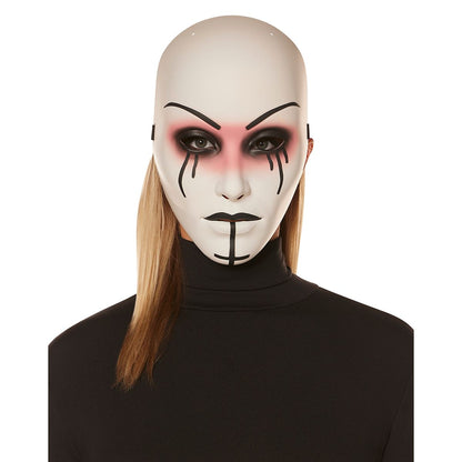 Unholy Possessed Nun Half Mask WHITE - MULTI