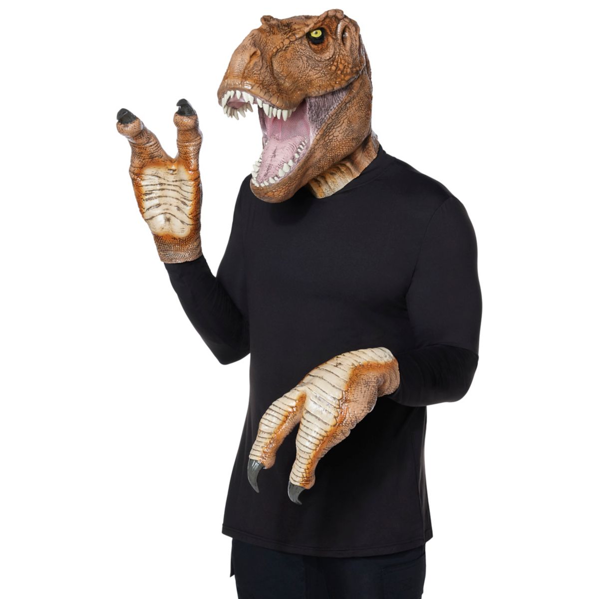 T-Rex Full Mask and Claws Set - Jurassic Park GREEN