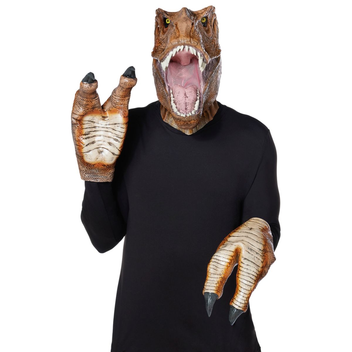 T-Rex Full Mask and Claws Set - Jurassic Park GREEN