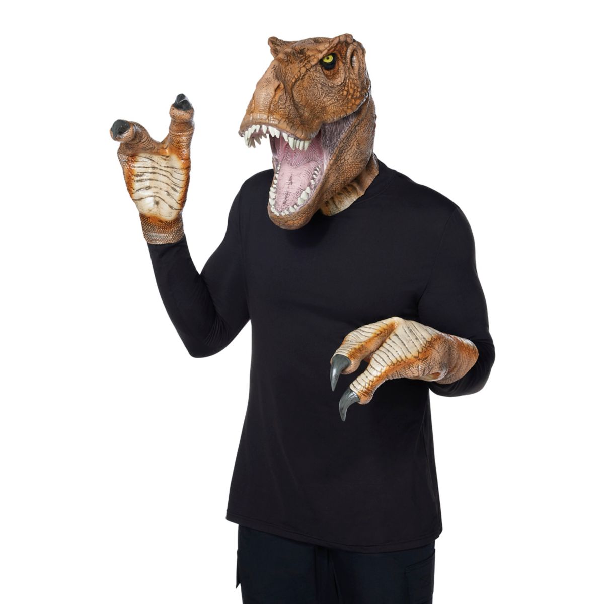 T-Rex Full Mask and Claws Set - Jurassic Park GREEN