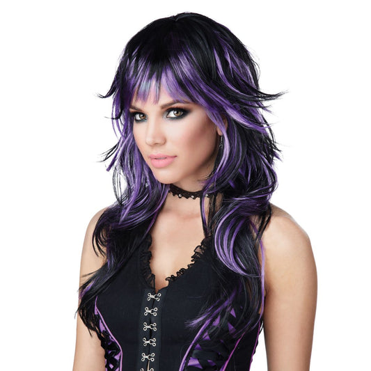Purple and Black Tempting Tresses Wig BLACK AND PURPLE