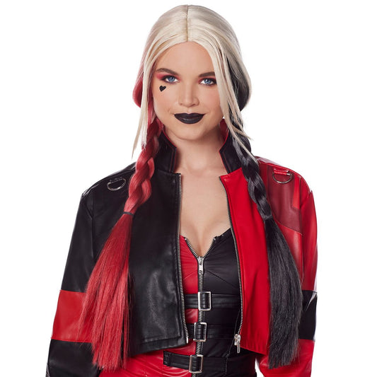 Harley Quinn Wig - The Suicide Squad BLACK AND RED