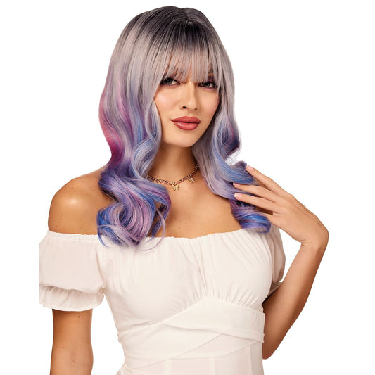 Heat Resistant Cotton Candy Purple Wig PURPLE