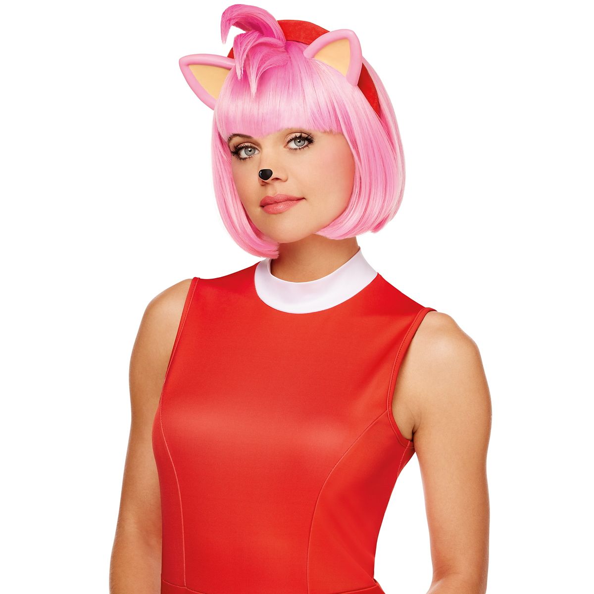 Amy Rose Wig with Ears - Sonic the Hedgehog PINK