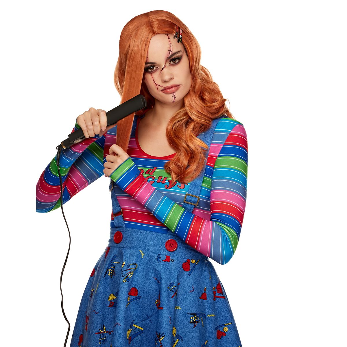 Heat Resistant Long Chucky Wig ORANGE