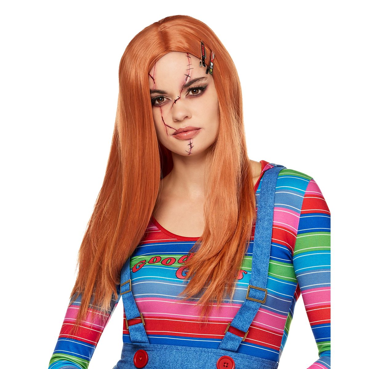Heat Resistant Long Chucky Wig ORANGE
