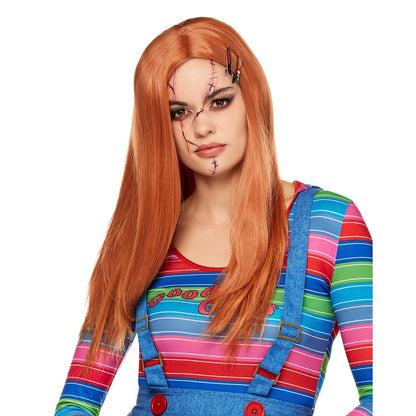 Heat Resistant Long Chucky Wig ORANGE