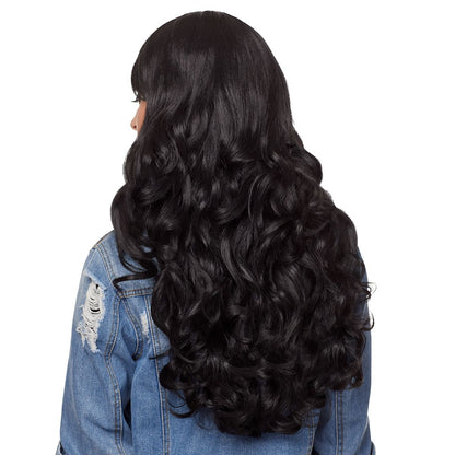 Long Black Curly Wig BLACK
