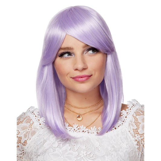 Side Bang Purple Pageboy Wig PURPLE