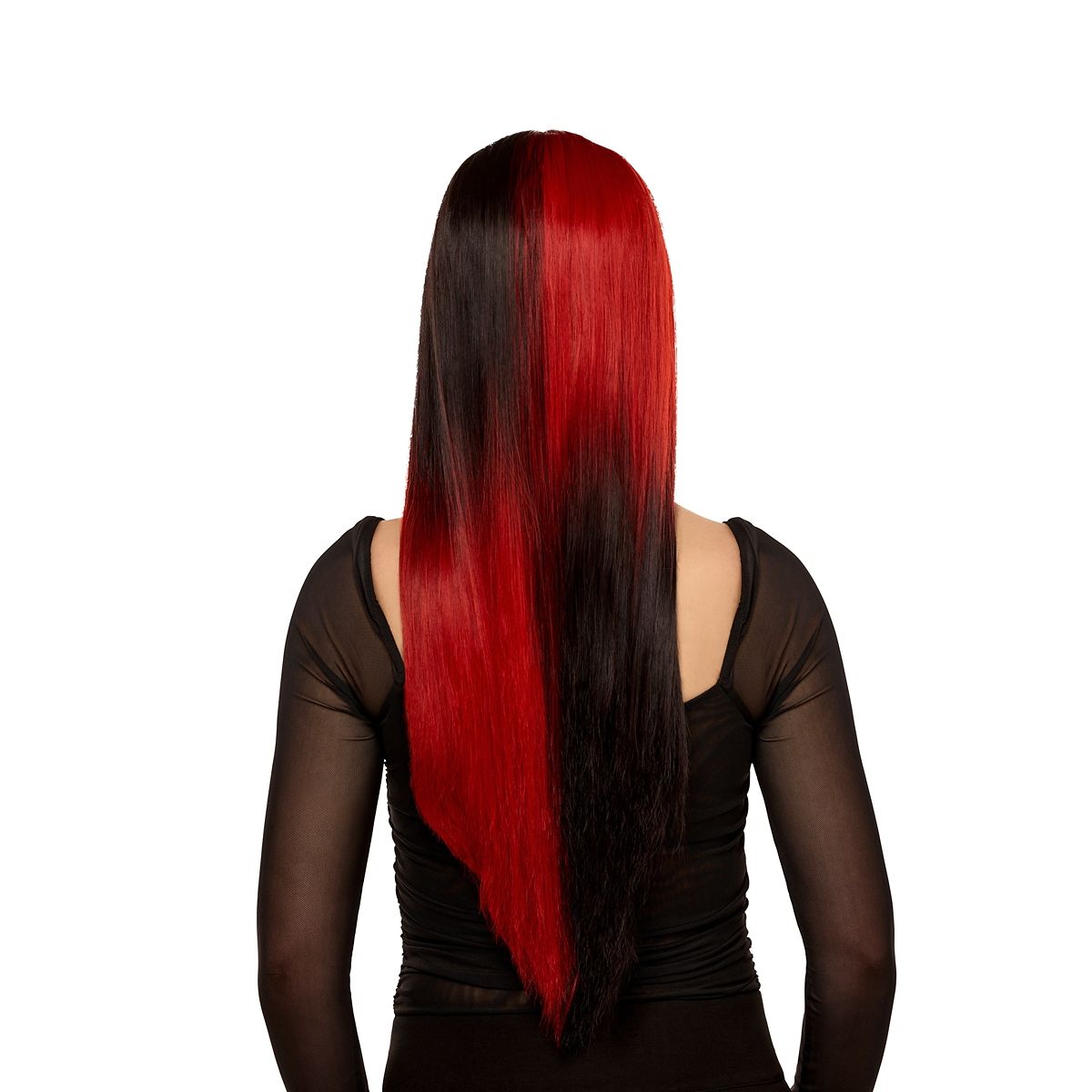 Red and Black Dip Wig BLACK AND RED