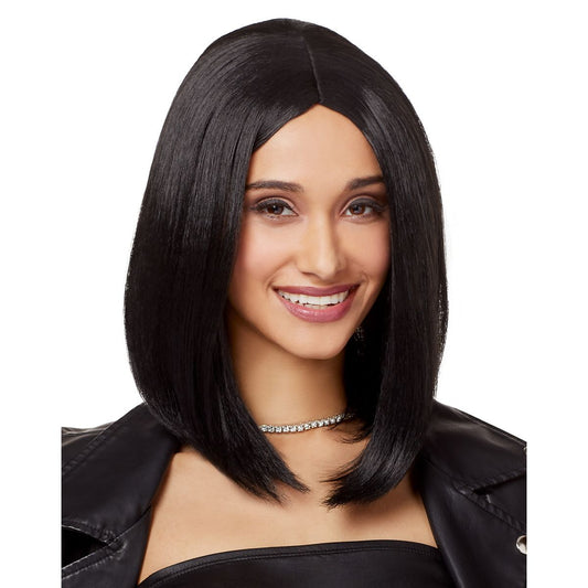 Midlength Black Wig BLACK