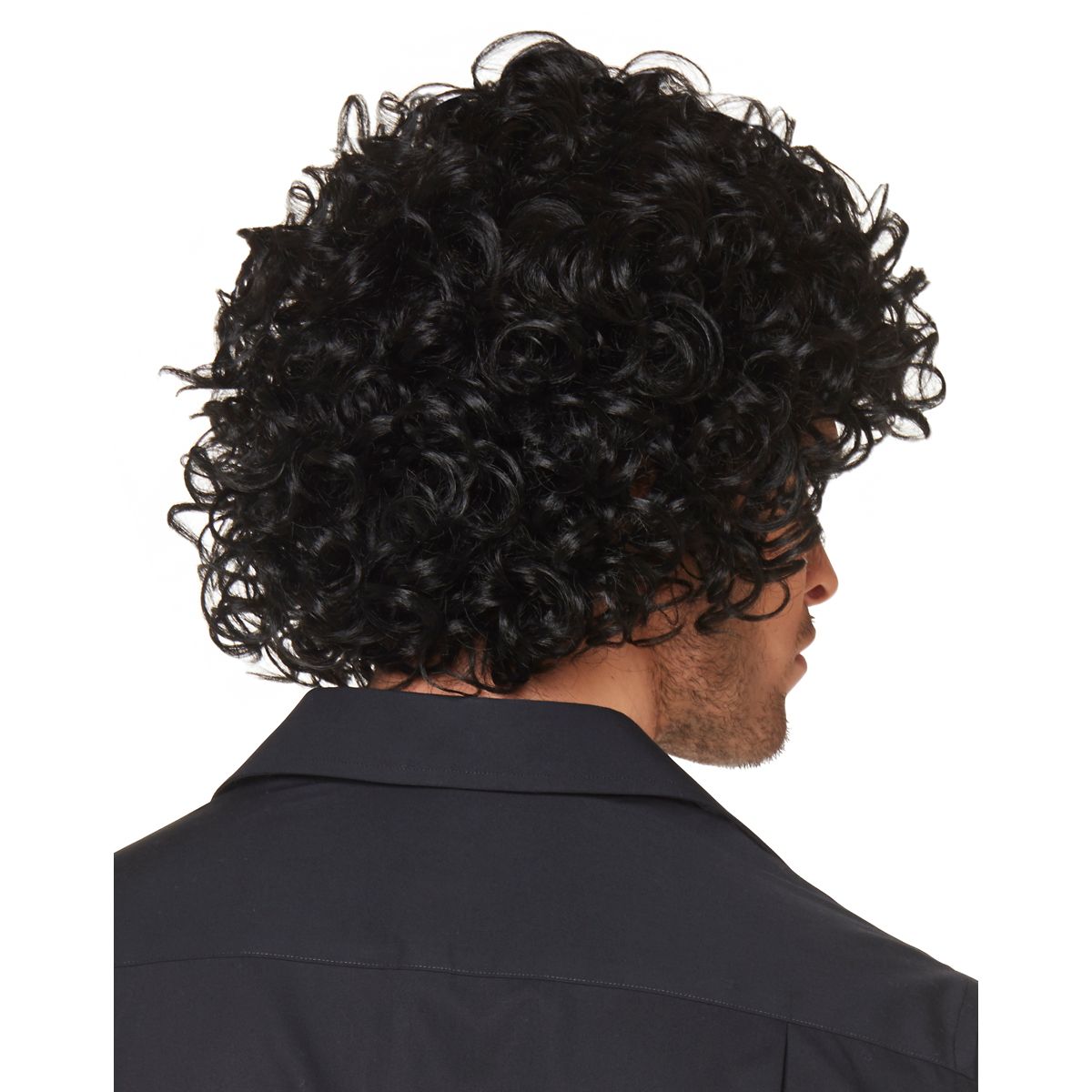 Curly Haired Singer Wig BLACK