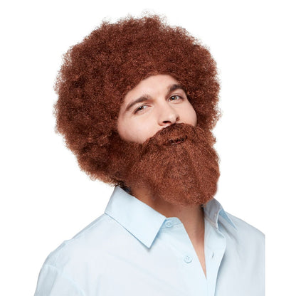 Bob Ross Wig and Beard BROWN