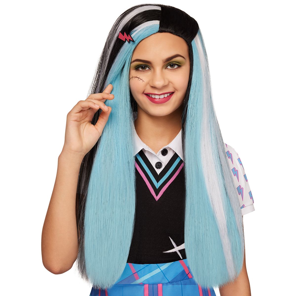 Kids Frankie Stein Wig - Monster High BLACK