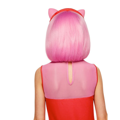 Kids Amy Rose Wig with Ears - Sonic the Hedgehog PINK