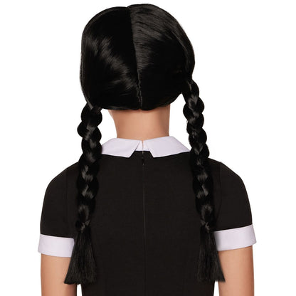 Kids Braided Wig with Bangs BLACK