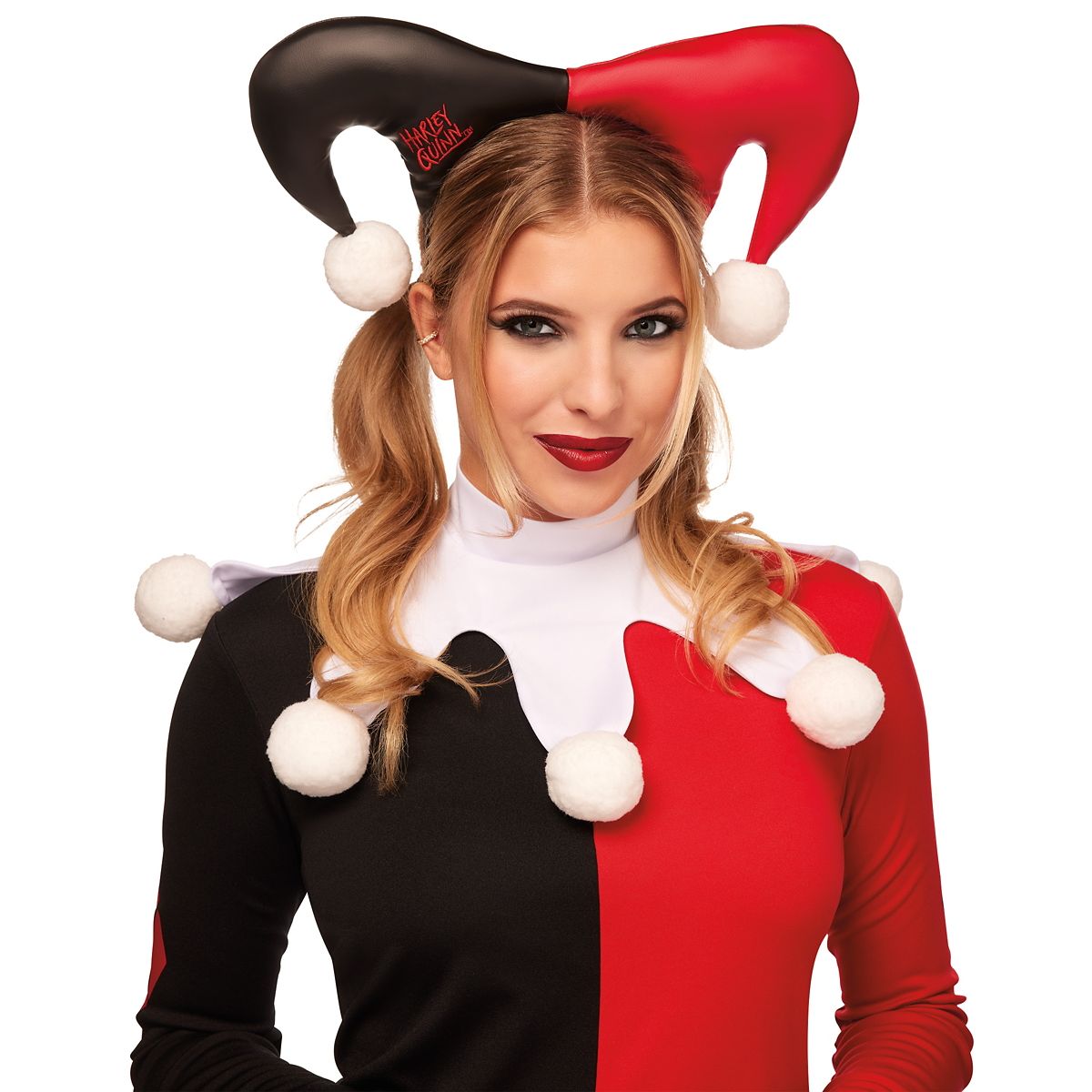Harley Quinn Headband - DC Villains BLACK AND RED