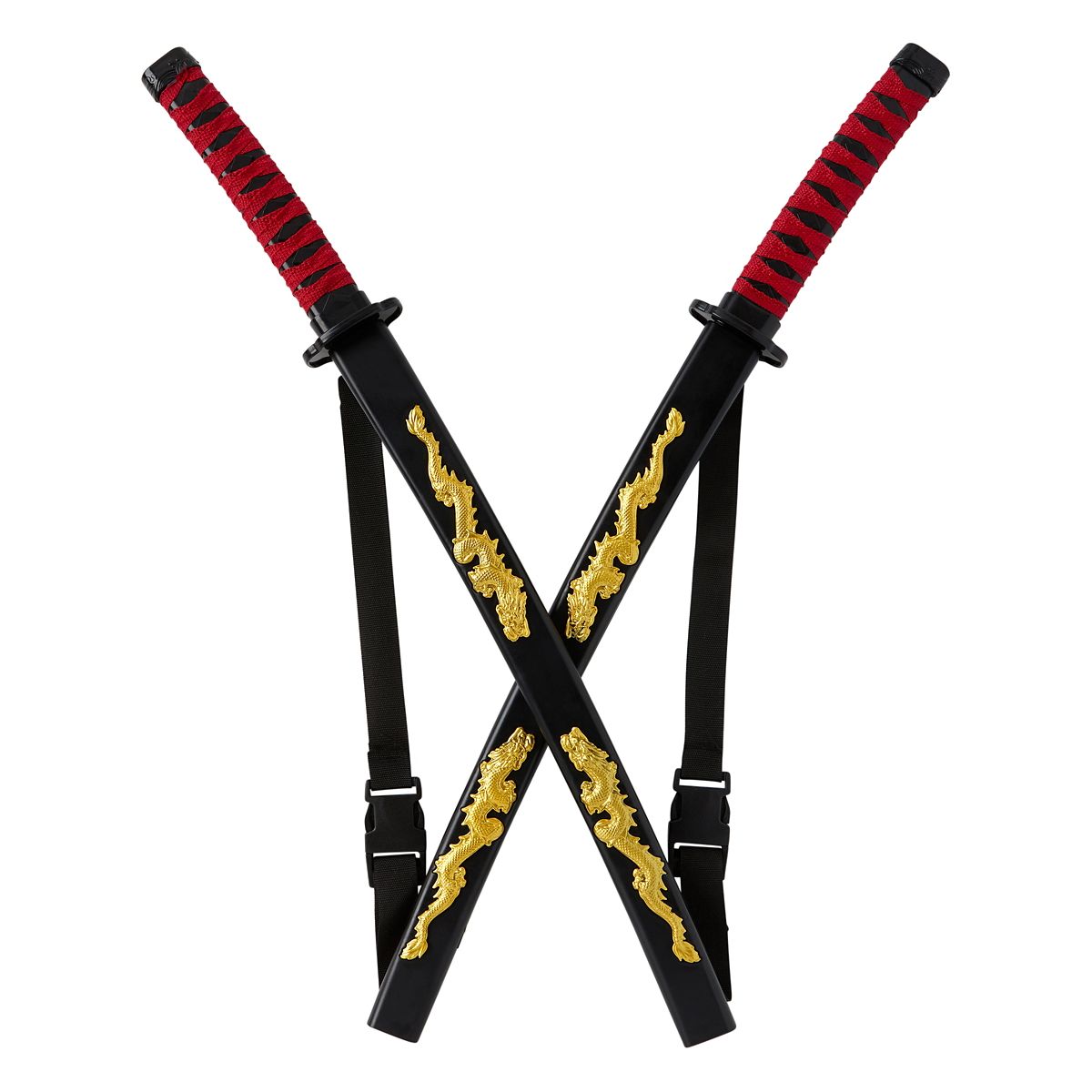 Kids Ninja Swords with Harness RED