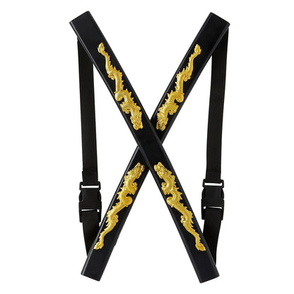 Kids Blue Ninja Swords with Harness RED