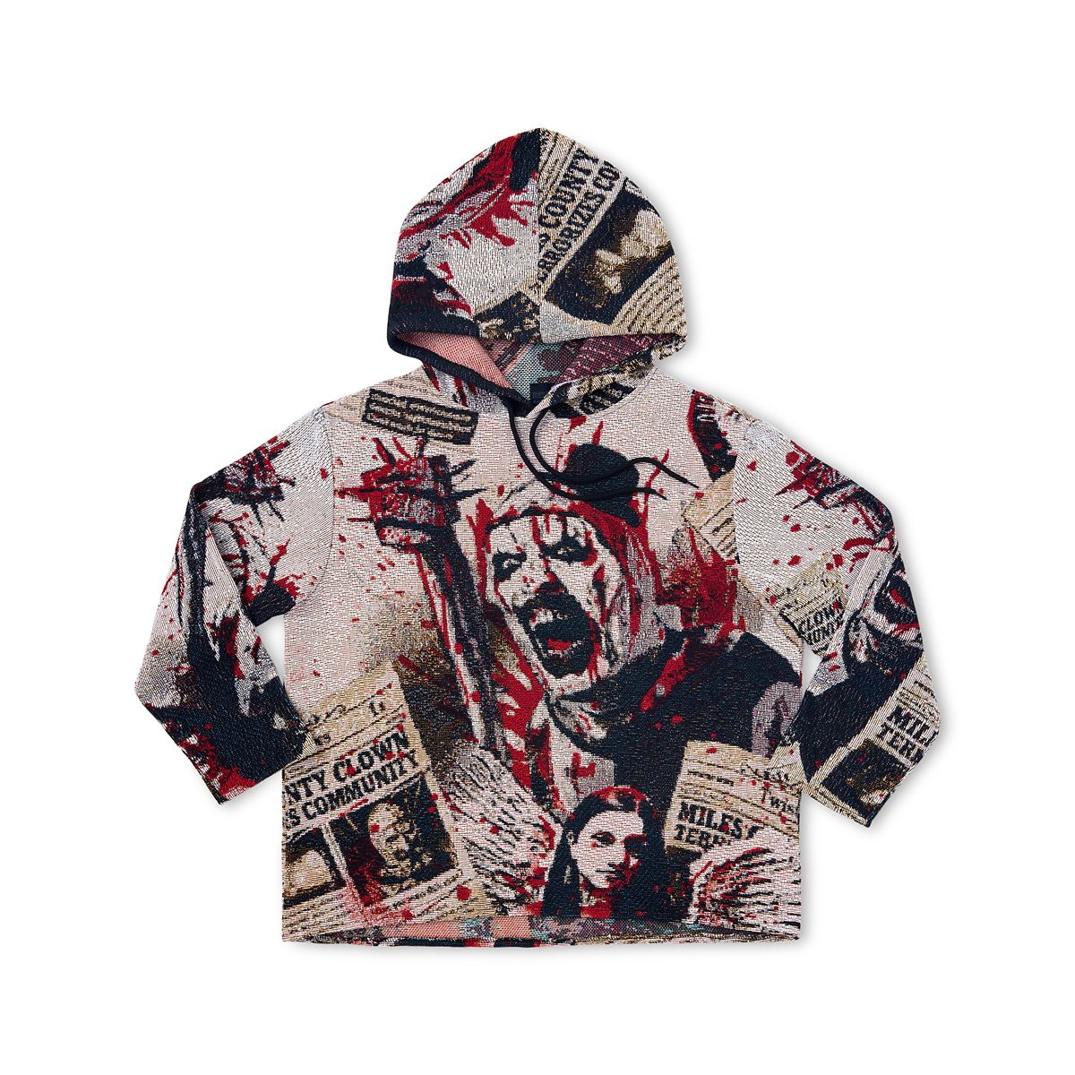 Terrifier Jacquard Hoodie RED/WHITE/BLACK