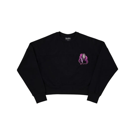 Ghost Face Purple Heart Crewneck BLACK AND PURPLE