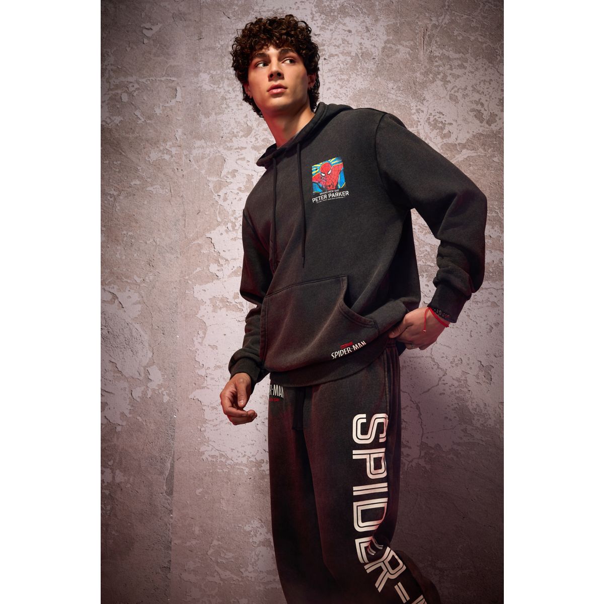 Spider-Man Brand New Day Washed Hoodie - Marvel GRAY