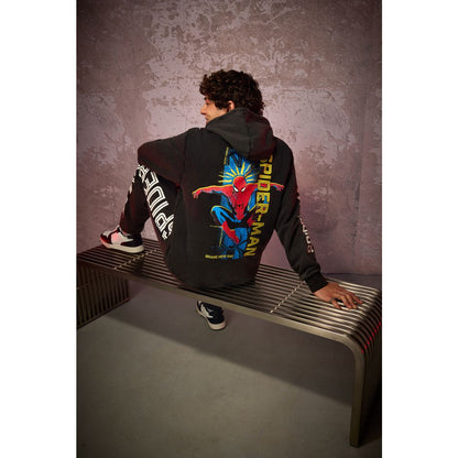 Spider-Man Brand New Day Washed Hoodie - Marvel GRAY