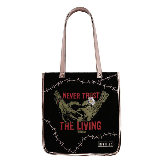 Never Trust the Living Tote Bag - Universal Monsters BLACK