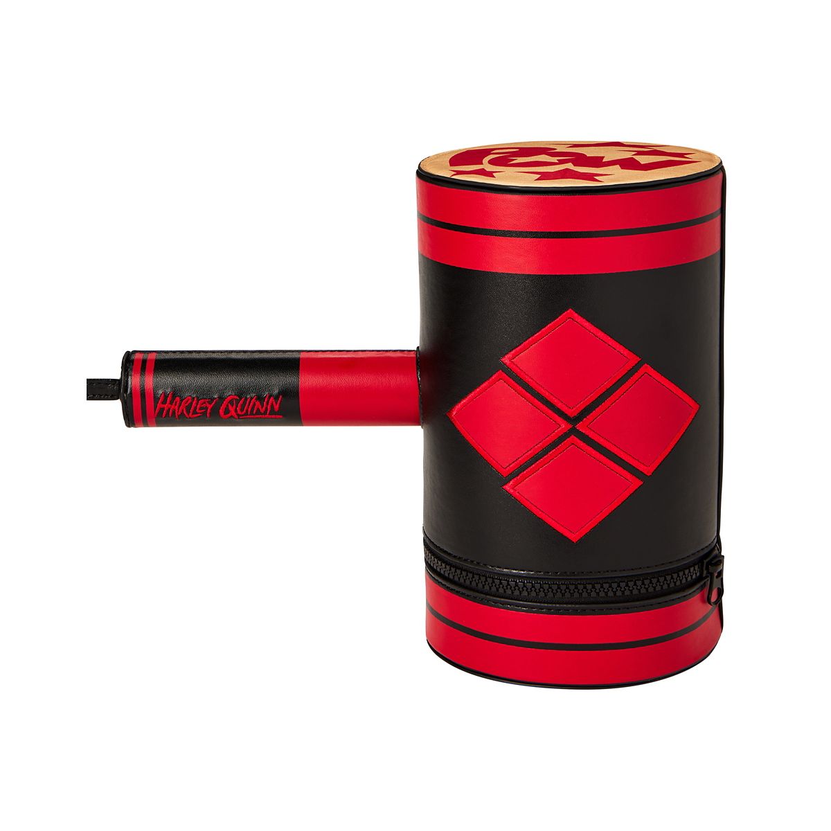Harley Quinn Mallet Wristlet Bag - DC Villains BLACK AND RED
